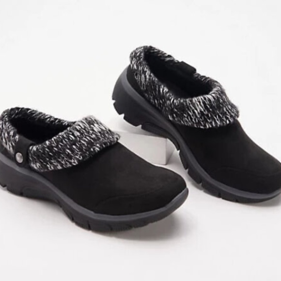 New Skechers Easy Going Water Repellent Clogs Good Duo Black Slip On Shoes 5.5 - Picture 1 of 5